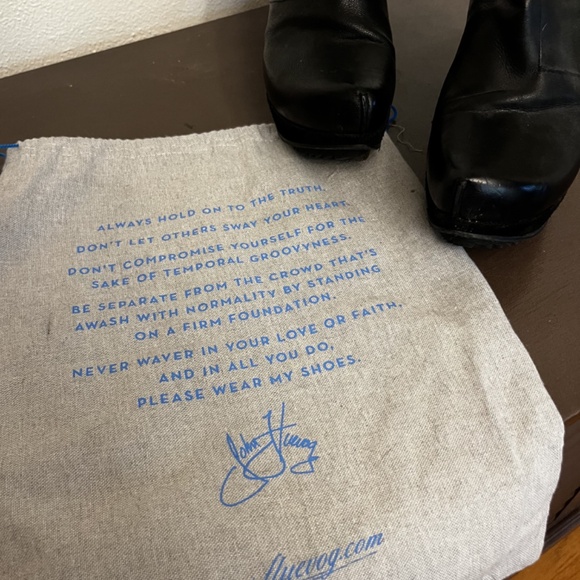 JOHN FLUEVOG Prepare 2.0 Tinder Leather Platform Boots 10 Discontinued Style - Picture 3 of 3